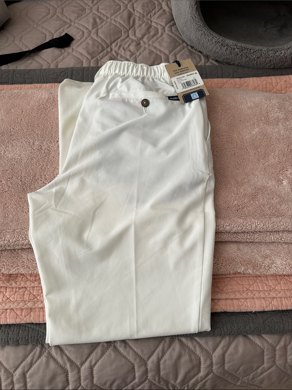 chubbies Men's White Stretch Chino Pants